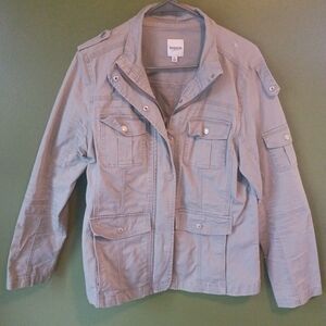 kensie Light Gray Utility Jacket